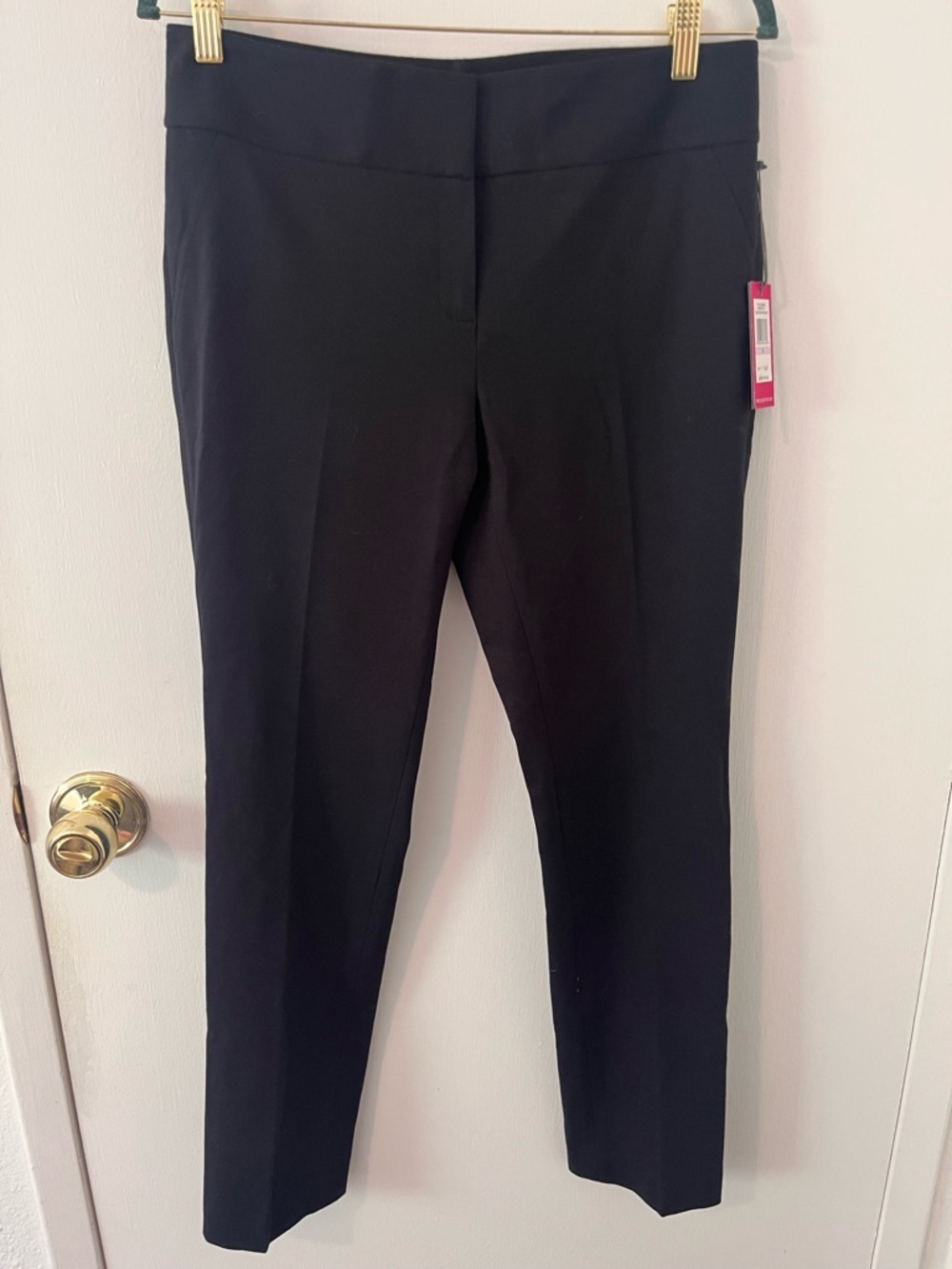 NWT Vince Camuto Ponte Ankle Pants Straight Leg Trouser Black Size 6